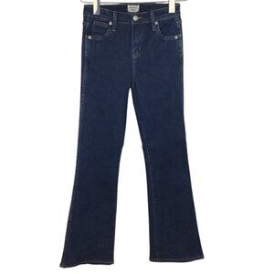 SUNDAY BEST LIGHTLY FLAIR LEG DARK DENIM JEANS 0